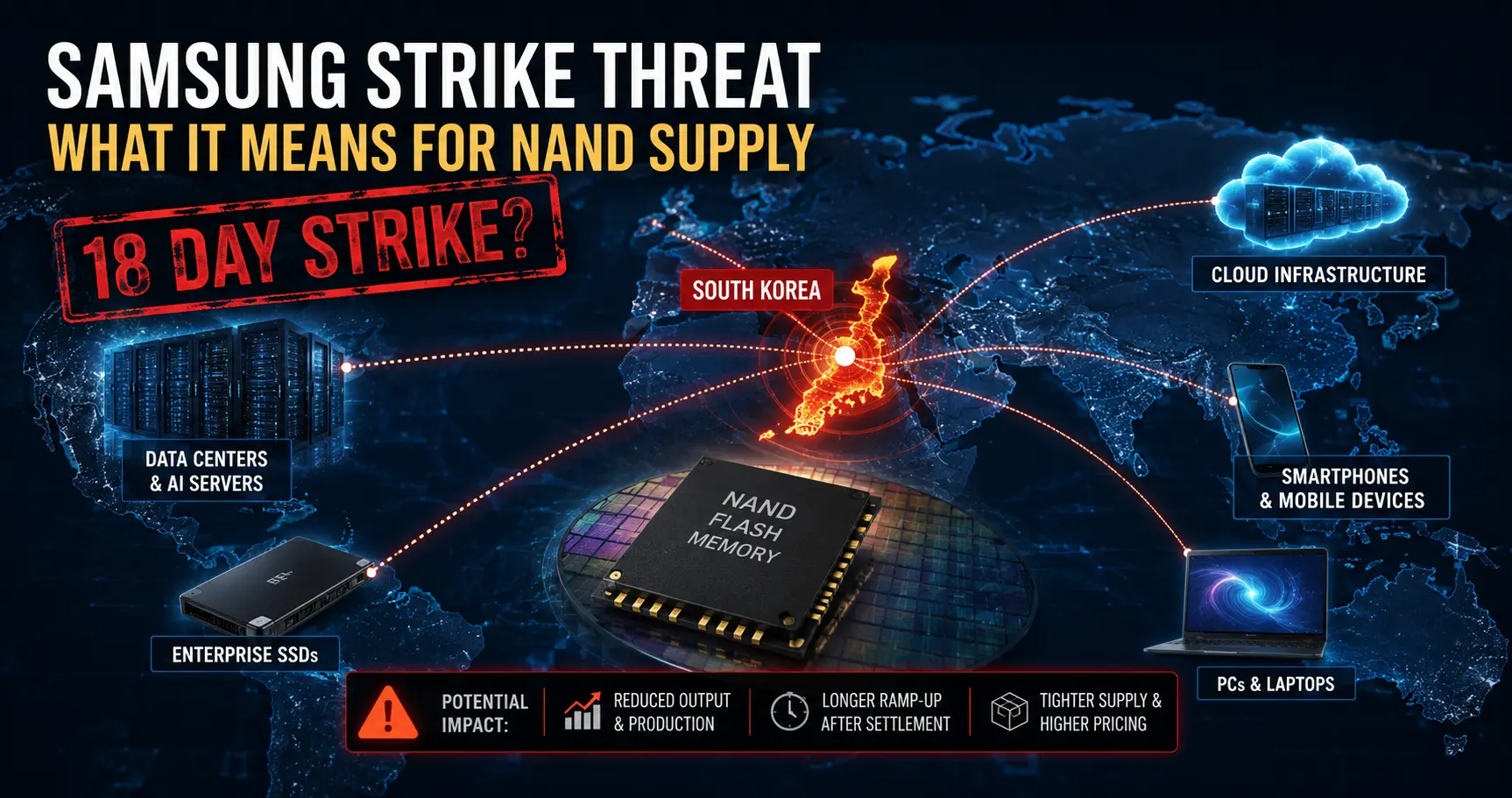 Samsung Strike Threat Explained: What It Means for Memory Chips and NAND Supply